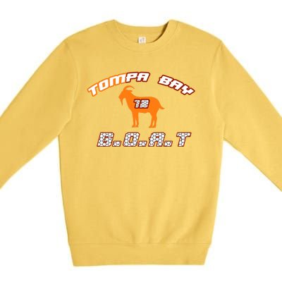 Tamp Bay Football GOAT Brady 18 Premium Crewneck Sweatshirt