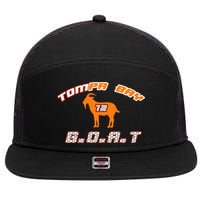 Tamp Bay Football GOAT Brady 18 7 Panel Mesh Trucker Snapback Hat