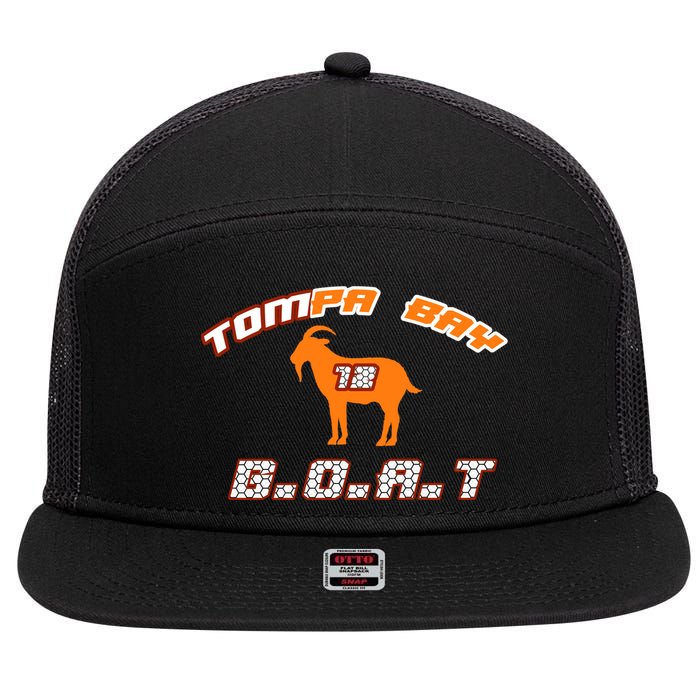 Tamp Bay Football GOAT Brady 18 7 Panel Mesh Trucker Snapback Hat