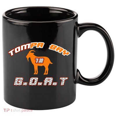 Tamp Bay Football GOAT Brady 18 11oz C Handle Ceramic Mug