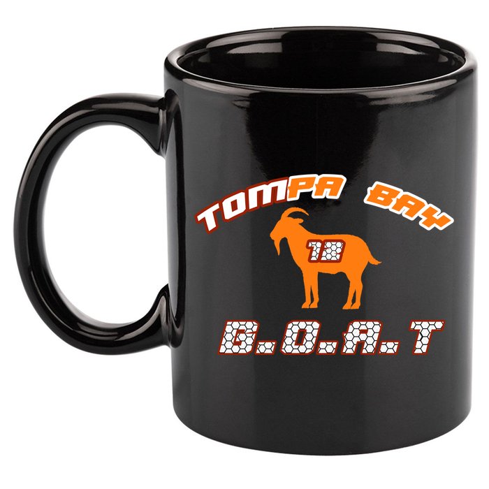 Tamp Bay Football GOAT Brady 18 11oz C Handle Ceramic Mug
