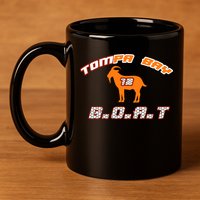 Tamp Bay Football GOAT Brady 18 11oz C Handle Ceramic Mug