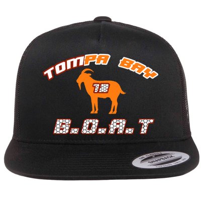 Tamp Bay Football GOAT Brady 18 Flat Bill Trucker Hat