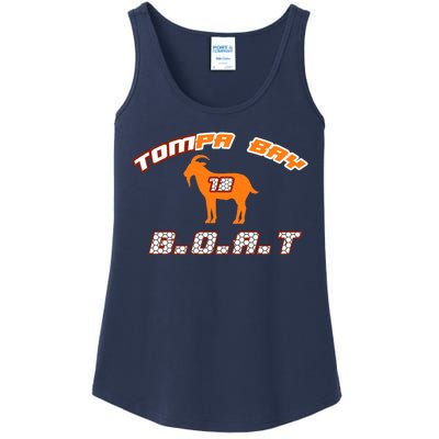 Tamp Bay Football GOAT Brady 18 Ladies Essential Tank