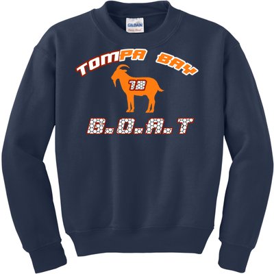 Tamp Bay Football GOAT Brady 18 Kids Sweatshirt