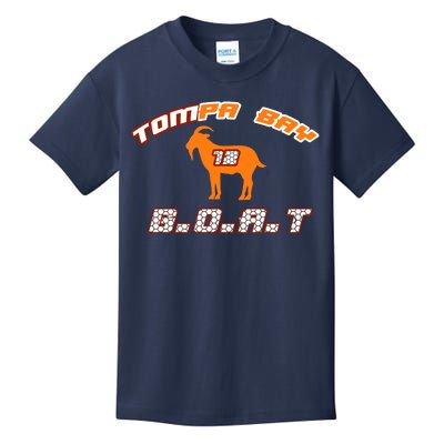 Tamp Bay Football GOAT Brady 18 Kids T-Shirt