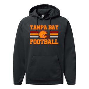 Tampa Bay Florida Football Fan Football Helmet Performance Fleece Hoodie