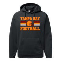 Tampa Bay Florida Football Fan Football Helmet Performance Fleece Hoodie