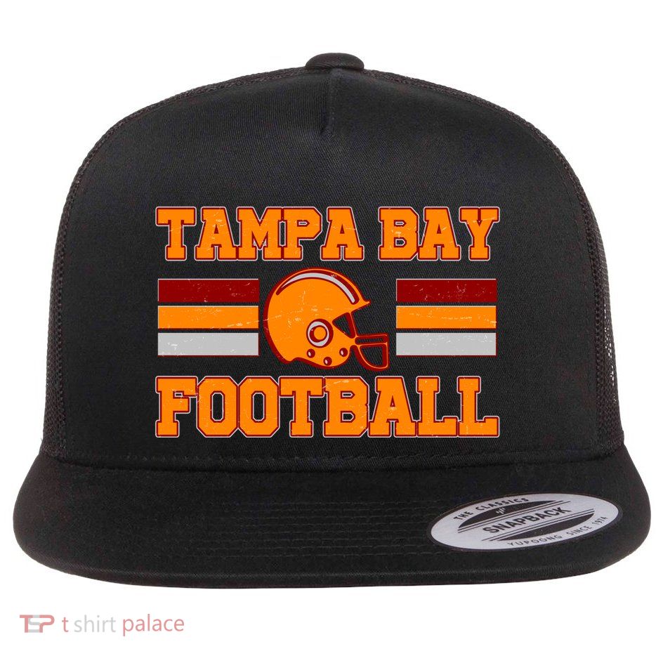 Tampa Bay Florida Football Fan Football Helmet Flat Bill Trucker Hat