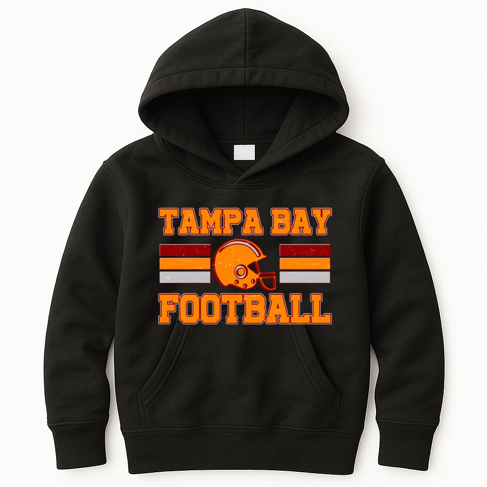 Tampa Bay Florida Football Fan Football Helmet Kids Hoodie