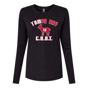 Tampa Bay Florida Football G.O.A.T. Goat Football Womens Cotton Relaxed Long Sleeve T-Shirt