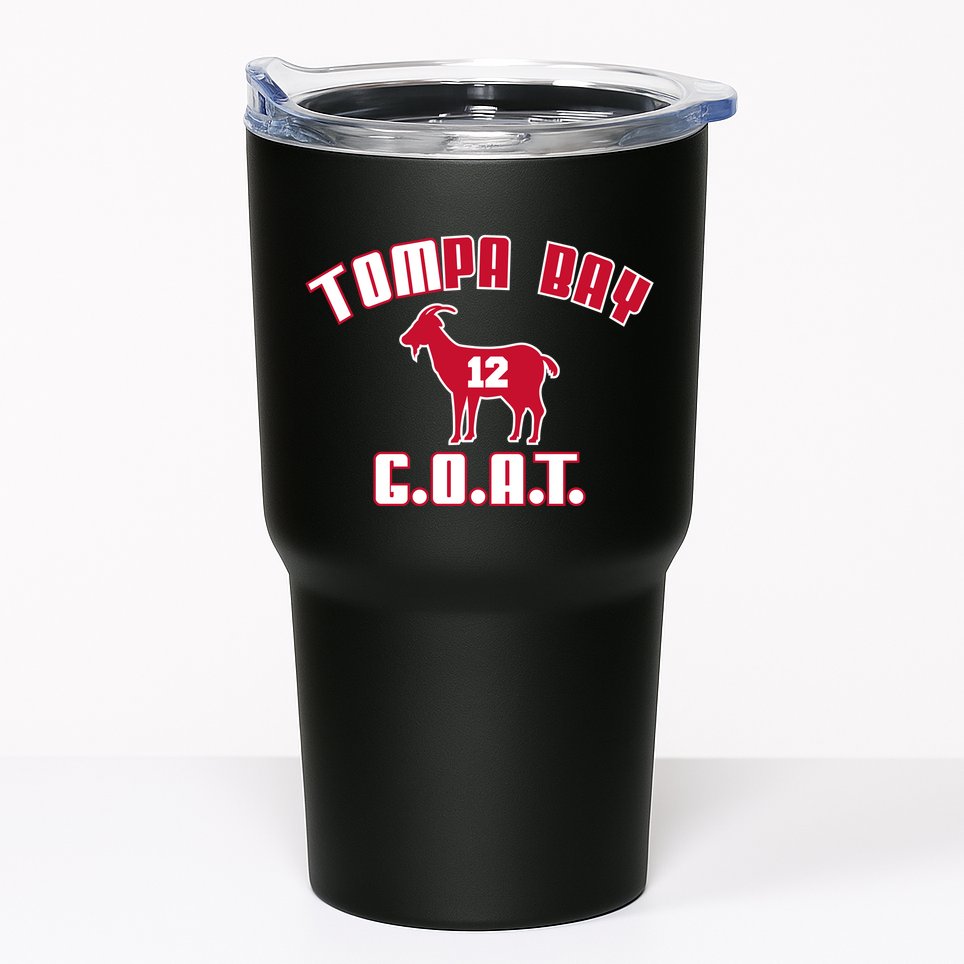 Tampa Bay Florida Football G.O.A.T. Goat Football Tumbler