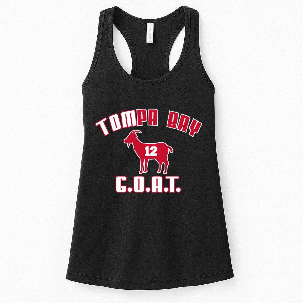 Tampa Bay Florida Football G.O.A.T. Goat Football Womens Tank Top