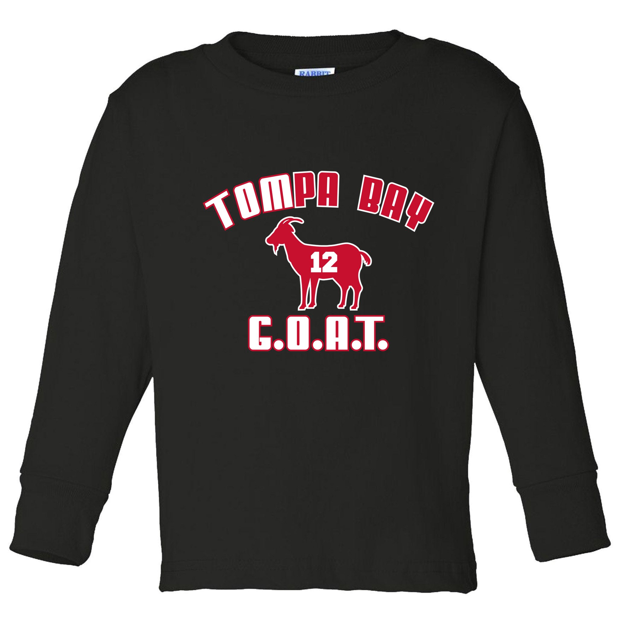 Tampa Bay Florida Football G.O.A.T. Goat Football Toddler Long Sleeve Shirt