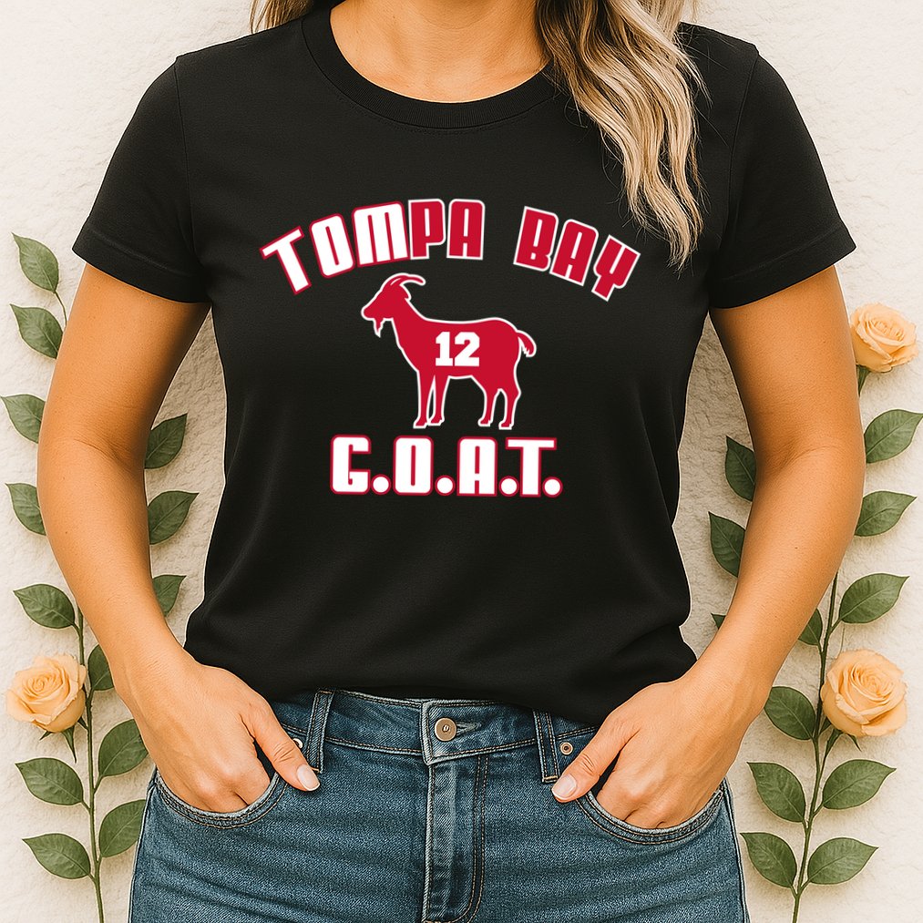 Tampa Bay Florida Football G.O.A.T. Goat Football Womens T-Shirt
