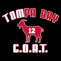 Tampa Bay Florida Football G.O.A.T. Goat Football Womens T-Shirt