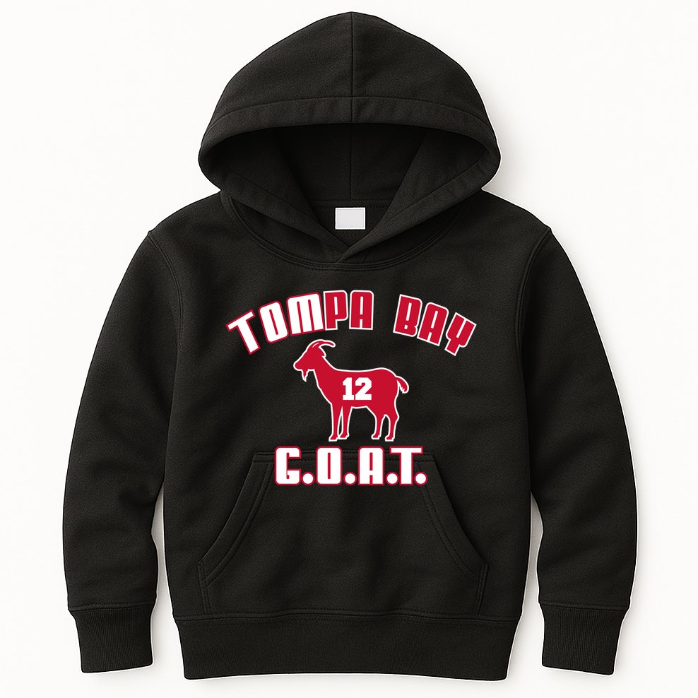 Tampa Bay Florida Football G.O.A.T. Goat Football Kids Hoodie