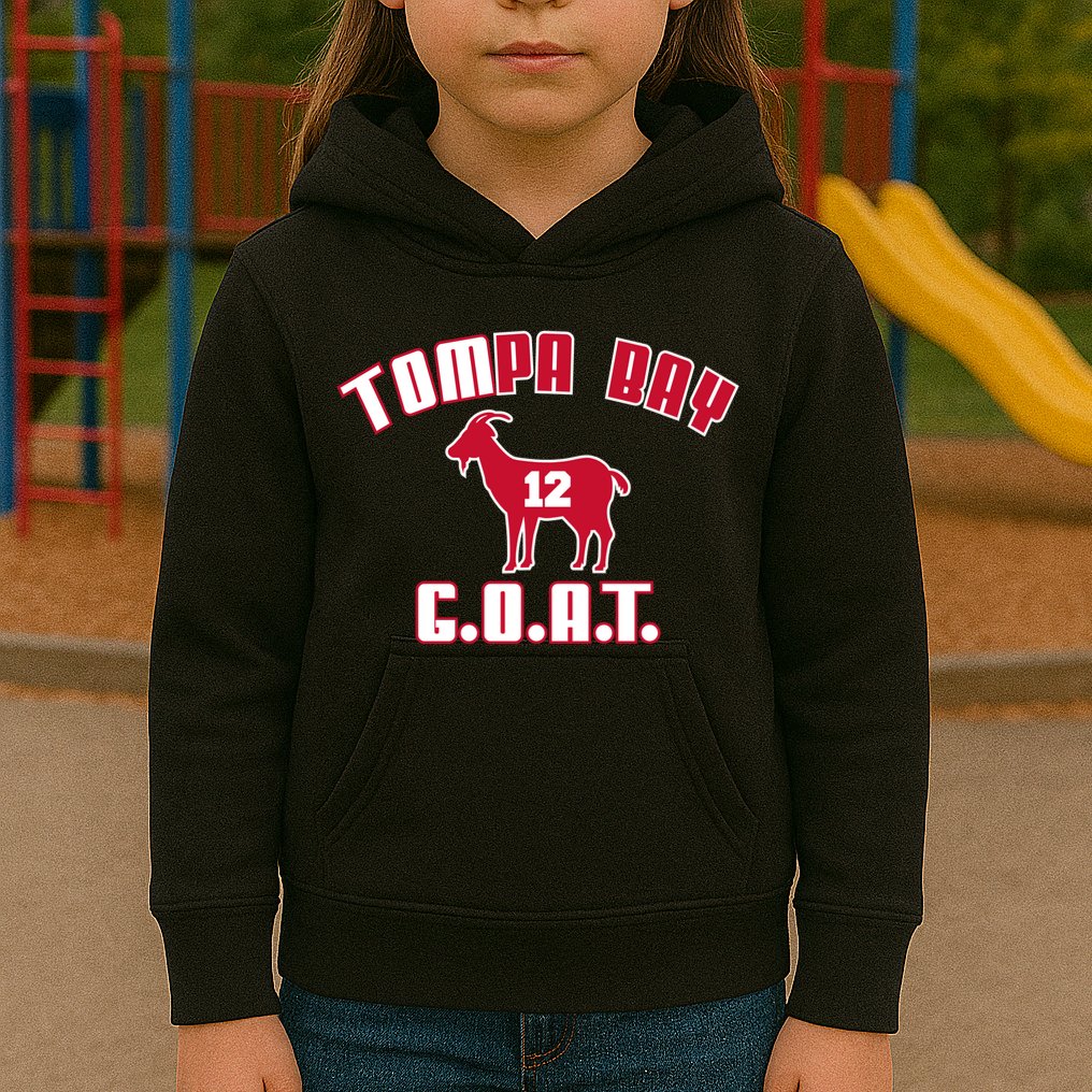 Tampa Bay Florida Football G.O.A.T. Goat Football Kids Hoodie