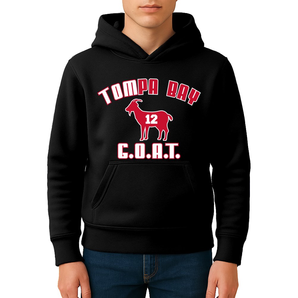Tampa Bay Florida Football G.O.A.T. Goat Football Kids Hoodie