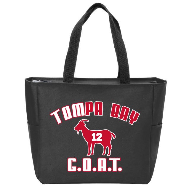 Tampa Bay Florida Football G.O.A.T. Goat Football Zip Tote Bag