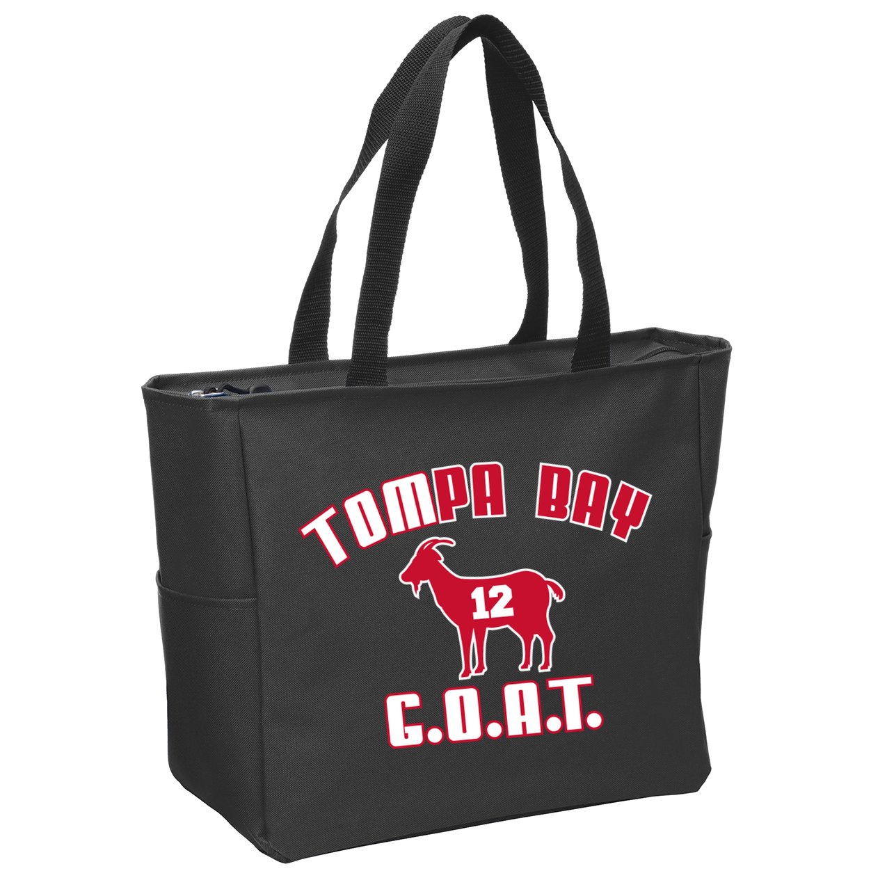 Tampa Bay Florida Football G.O.A.T. Goat Football Zip Tote Bag