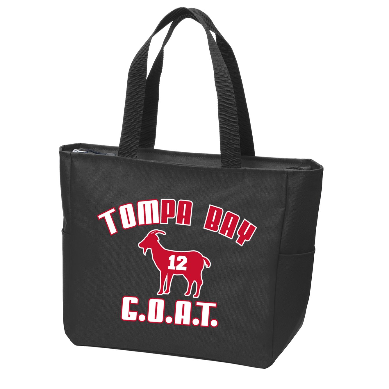 Tampa Bay Florida Football G.O.A.T. Goat Football Zip Tote Bag
