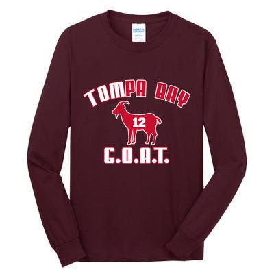 Tampa Bay Florida Football G.O.A.T. Goat Football Tall Long Sleeve T-Shirt