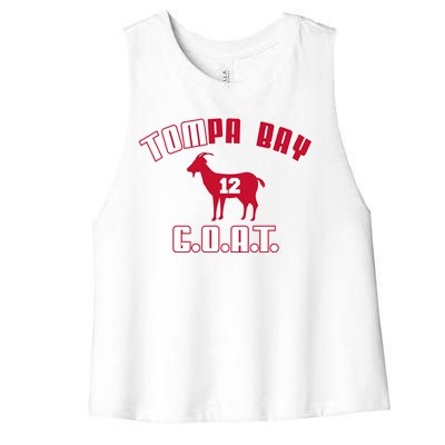 Tampa Bay Florida Football G.O.A.T. Goat Football Women's Racerback Cropped Tank