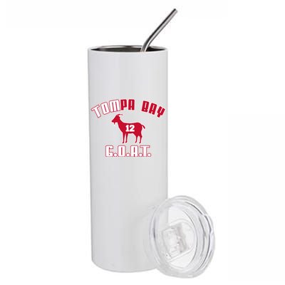 Tampa Bay Florida Football G.O.A.T. Goat Football Stainless Steel Tumbler