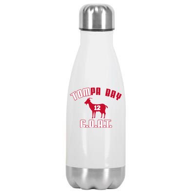 Tampa Bay Florida Football G.O.A.T. Goat Football Stainless Steel Insulated Water Bottle