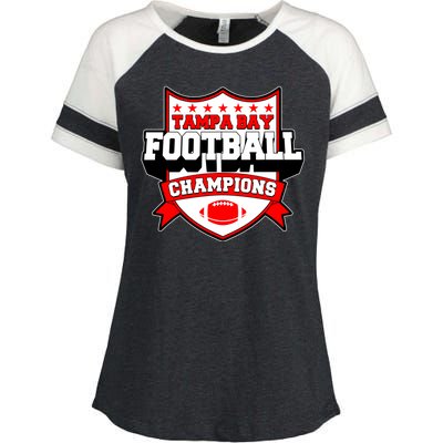 Tampa Bay Football Champions Sports Fan Enza Ladies Jersey Colorblock Tee