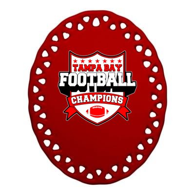 Tampa Bay Football Champions Sports Fan Ceramic Oval Ornament