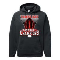 Tampa Bay Football Champions Sports Fans Performance Fleece Hoodie