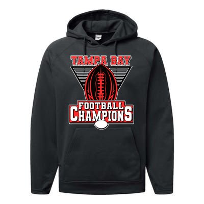 Tampa Bay Football Champions Sports Fans Performance Fleece Hoodie