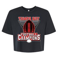 Tampa Bay Football Champions Sports Fans Bella+Canvas Jersey Crop Tee