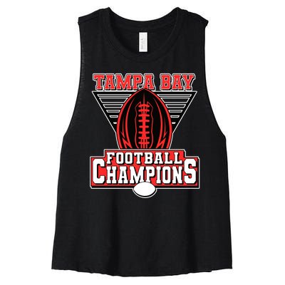 Tampa Bay Football Champions Sports Fans Women's Racerback Cropped Tank