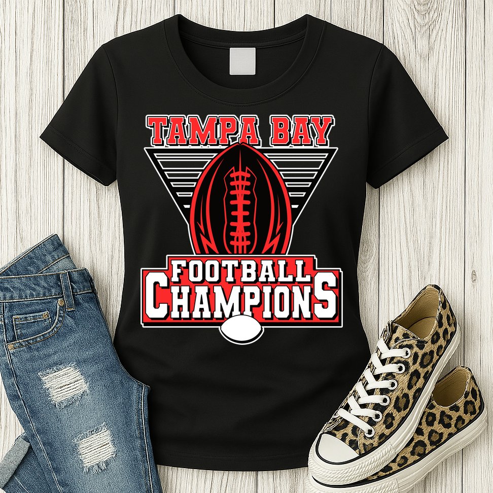 Tampa Bay Football Champions Sports Fans Womens T-Shirt