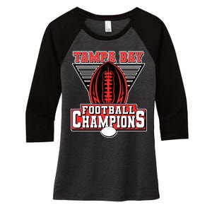 Tampa Bay Football Champions Sports Fans Women's Tri-Blend 3/4-Sleeve Raglan Shirt