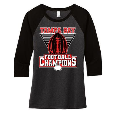 Tampa Bay Football Champions Sports Fans Women's Tri-Blend 3/4-Sleeve Raglan Shirt