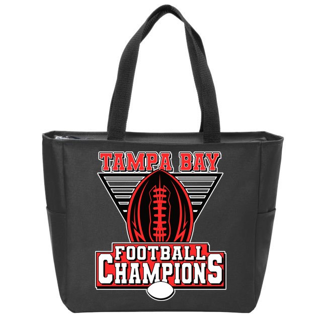 Tampa Bay Football Champions Sports Fans Zip Tote Bag