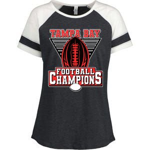 Tampa Bay Football Champions Sports Fans Enza Ladies Jersey Colorblock Tee