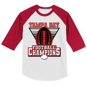 Tampa Bay Football Champions Sports Fans Kids Colorblock Raglan Jersey