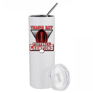 Tampa Bay Football Champions Sports Fans Stainless Steel Tumbler