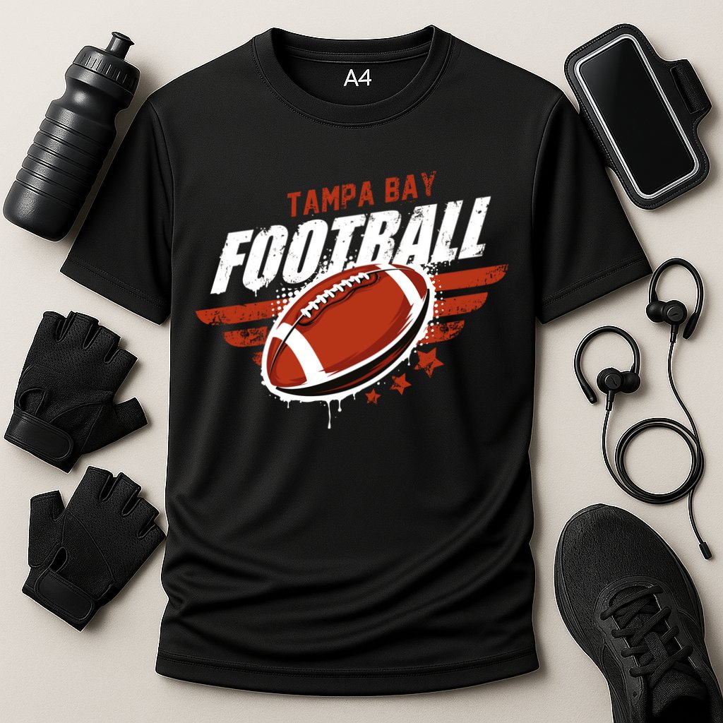 Tampa Bay Football Distress Cooling Performance Crew T-Shirt