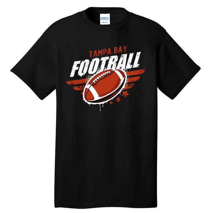 Tampa Bay Football Distress Tall T-Shirt