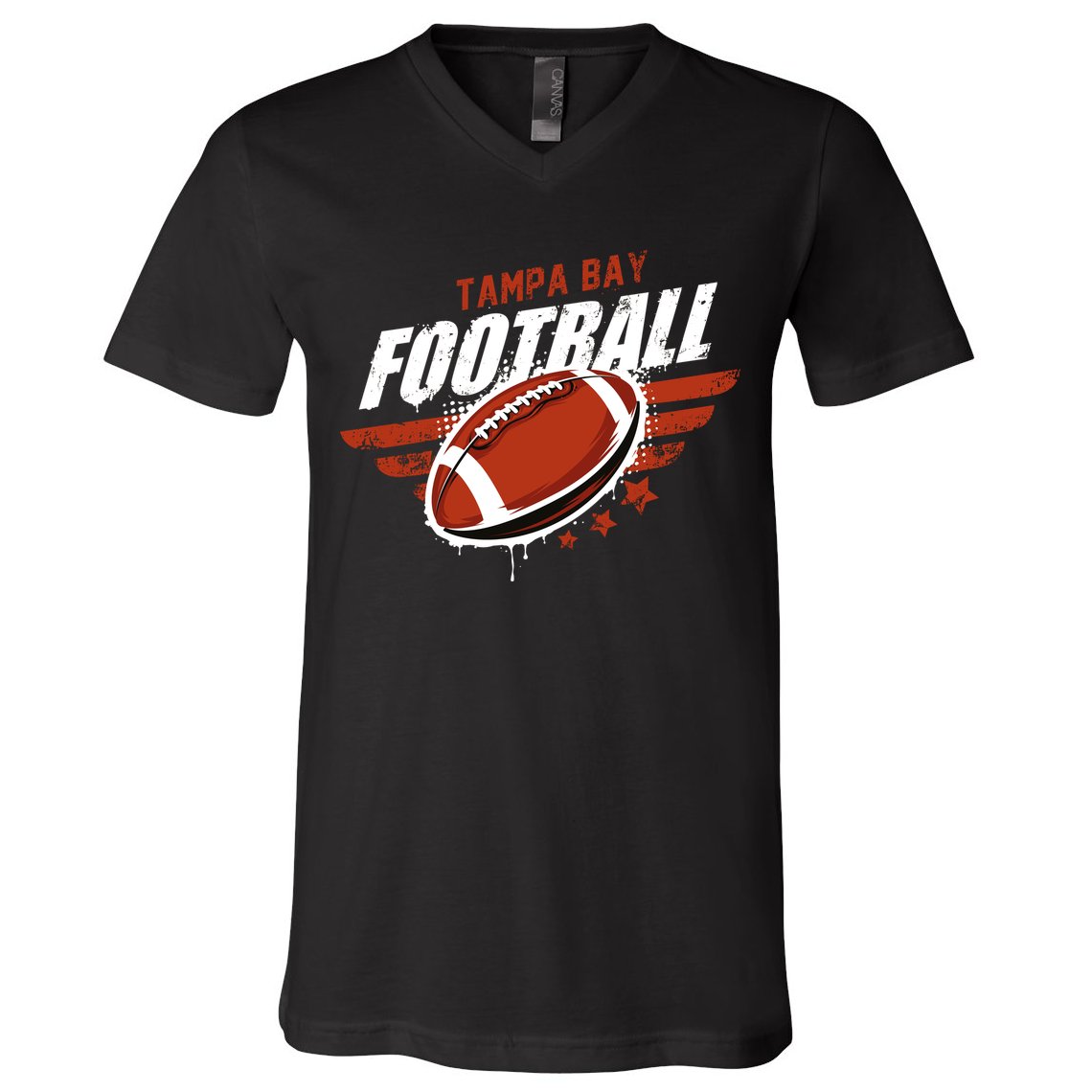 Tampa Bay Football Distress V-Neck T-Shirt