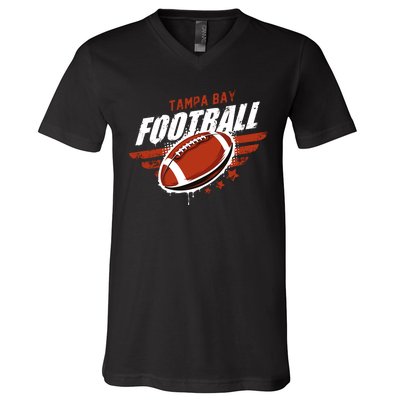 Tampa Bay Football Distress V-Neck T-Shirt