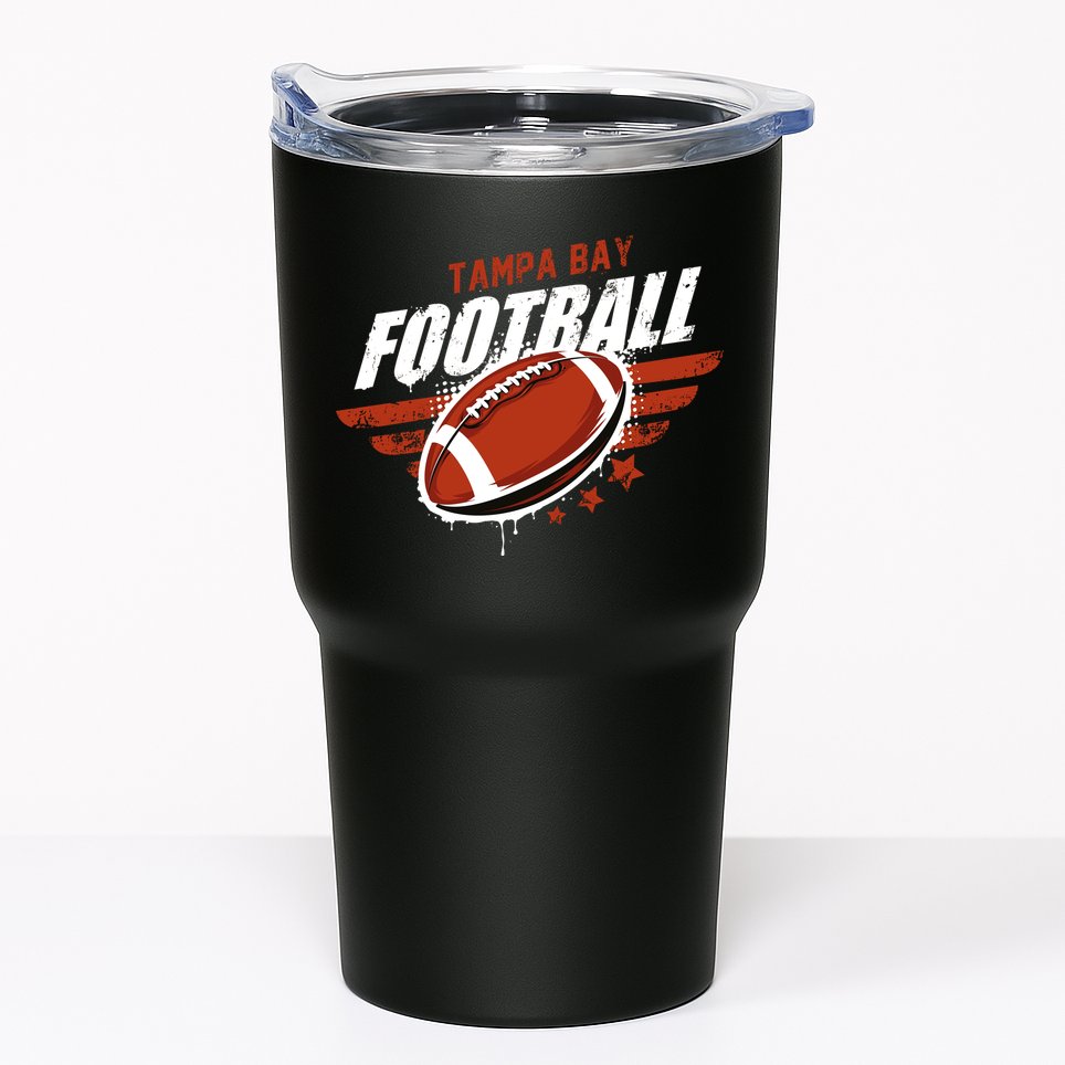 Tampa Bay Football Distress Tumbler