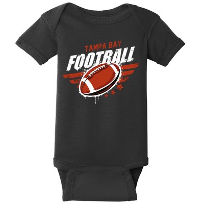Tampa Bay Football Distress Baby Bodysuit