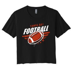 Tampa Bay Football Distress Women's Crop Top Tee